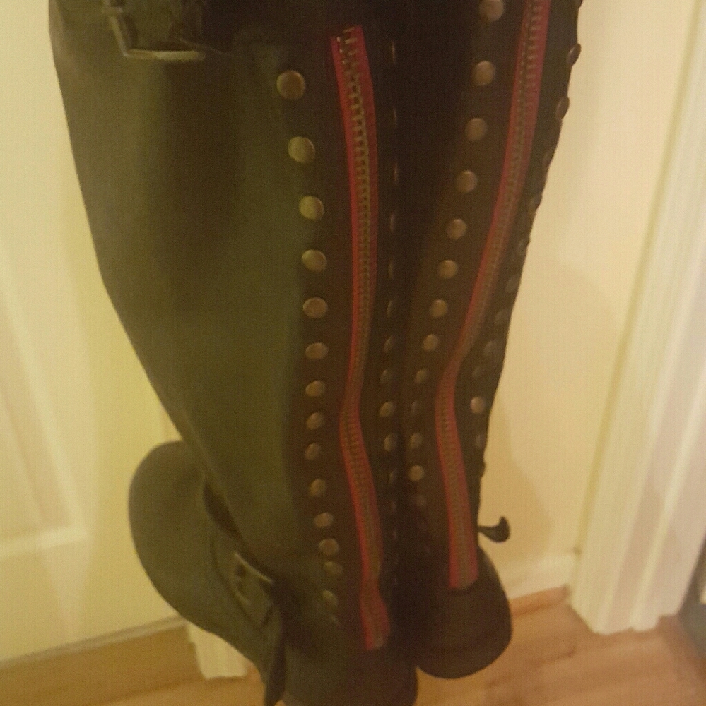 Black Knee High Boots